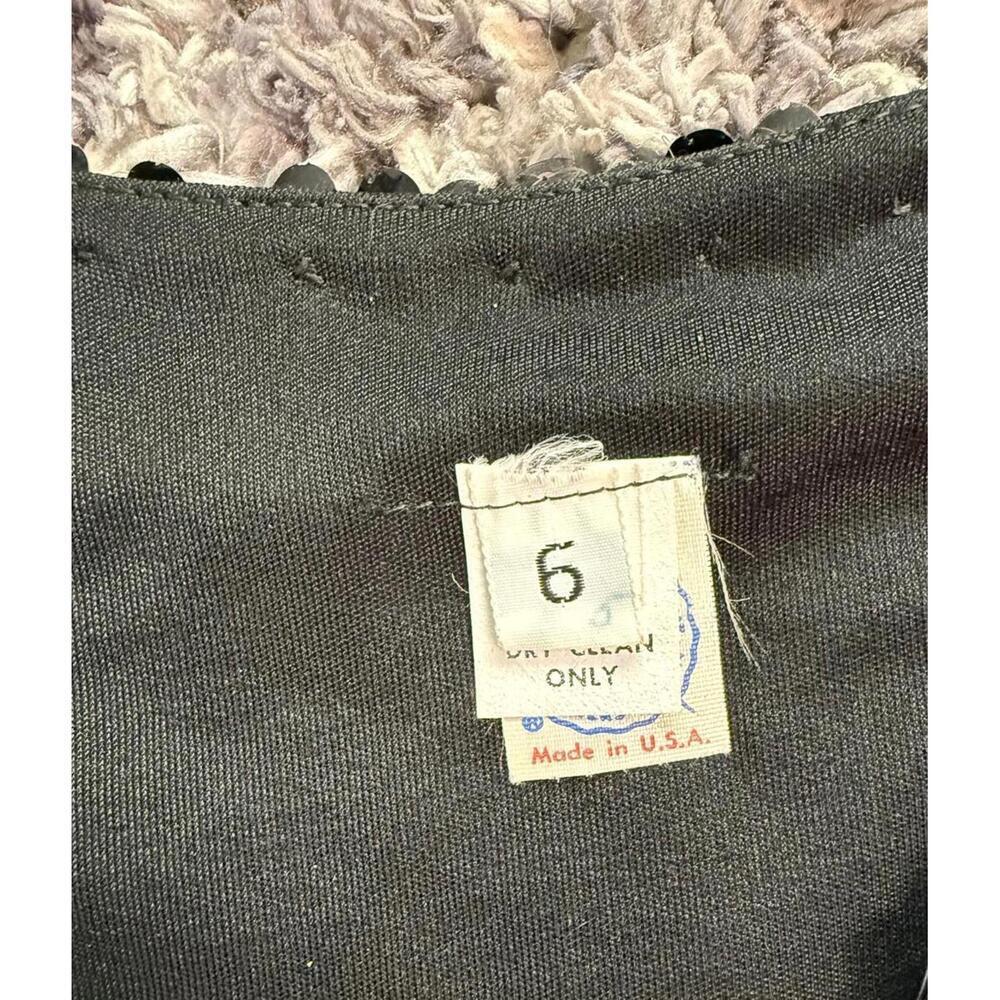 Vintage 80s Black Sequin Two Piece Set Top and Pants Sparkly Party Outfit Sz 6 - Picture 8 of 8